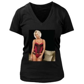 Sarah Harding Women's Deep V-Neck TShirt