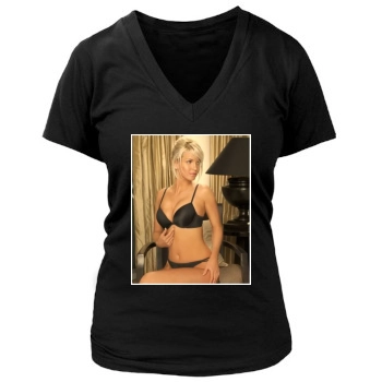 Sarah Harding Women's Deep V-Neck TShirt