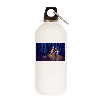 Sarah Hyland White Water Bottle With Carabiner