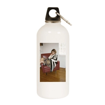 Sarah Hyland White Water Bottle With Carabiner