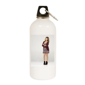 Sarah Hyland White Water Bottle With Carabiner