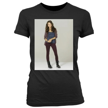 Sarah Hyland Women's Junior Cut Crewneck T-Shirt