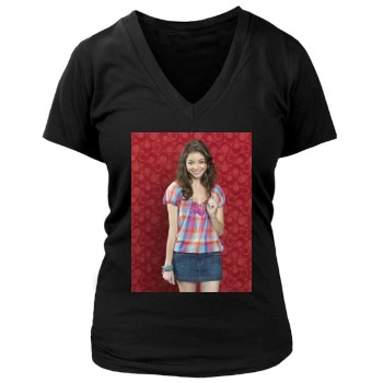 Sarah Hyland Women's Deep V-Neck TShirt