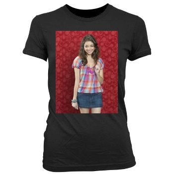 Sarah Hyland Women's Junior Cut Crewneck T-Shirt