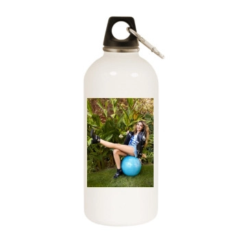 Sarah Hyland White Water Bottle With Carabiner