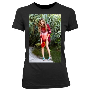 Sarah Hyland Women's Junior Cut Crewneck T-Shirt