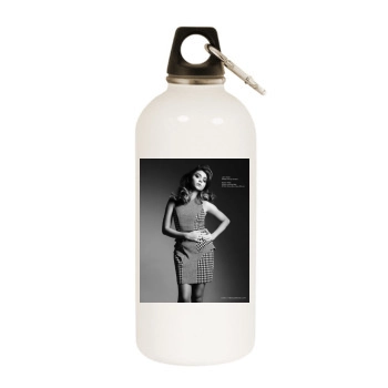 Sarah Hyland White Water Bottle With Carabiner