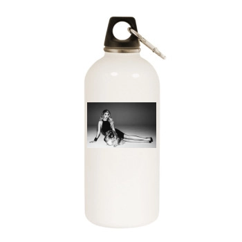 Sarah Hyland White Water Bottle With Carabiner