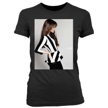 Sarah Hyland Women's Junior Cut Crewneck T-Shirt