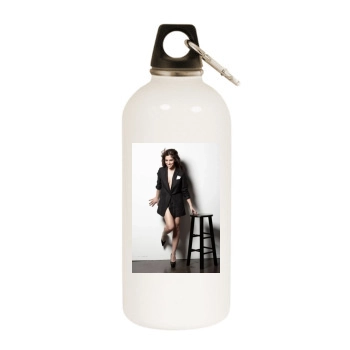 Sarah Shahi White Water Bottle With Carabiner