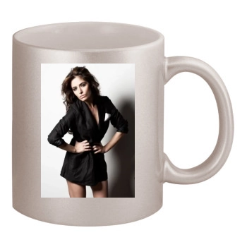 Sarah Shahi 11oz Metallic Silver Mug