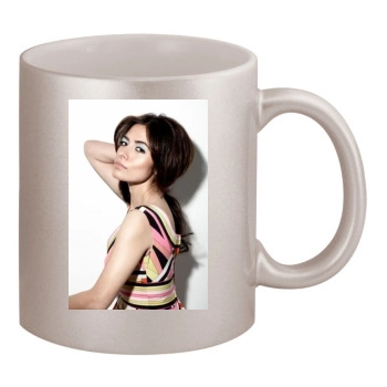 Sarah Shahi 11oz Metallic Silver Mug