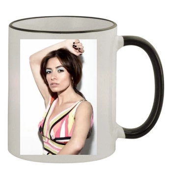 Sarah Shahi 11oz Colored Rim & Handle Mug