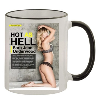 Sara Jean Underwood 11oz Colored Rim & Handle Mug