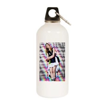 Sasha Pivovarova White Water Bottle With Carabiner