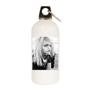 Sasha Pivovarova White Water Bottle With Carabiner