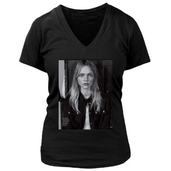 Sasha Pivovarova Women's Deep V-Neck TShirt