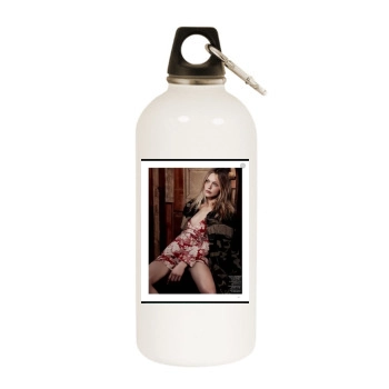 Sasha Pivovarova White Water Bottle With Carabiner