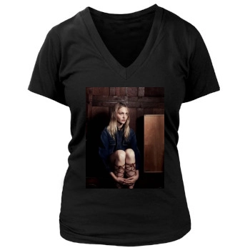 Sasha Pivovarova Women's Deep V-Neck TShirt