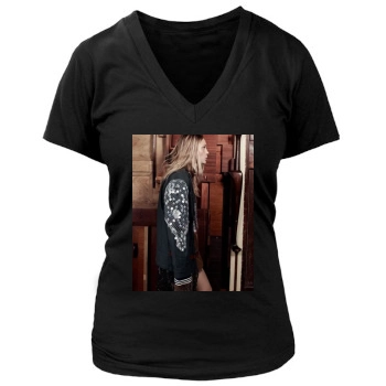 Sasha Pivovarova Women's Deep V-Neck TShirt