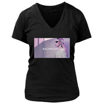 Sasha Pivovarova Women's Deep V-Neck TShirt