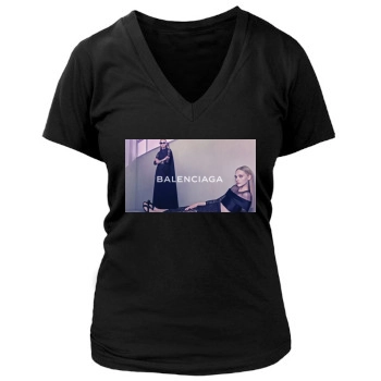 Sasha Pivovarova Women's Deep V-Neck TShirt