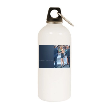 Scarlett Johansson White Water Bottle With Carabiner