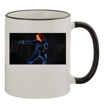 Scarlett Johansson 11oz Colored Rim & Handle Mug