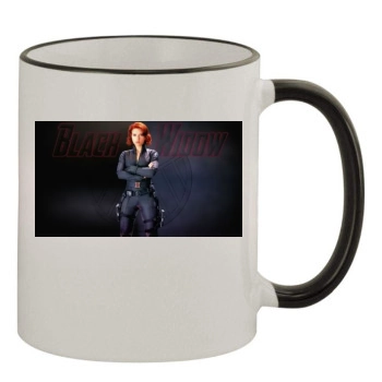 Scarlett Johansson 11oz Colored Rim & Handle Mug