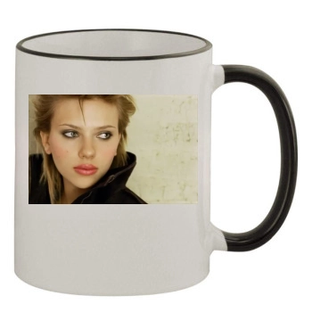 Scarlett Johansson 11oz Colored Rim & Handle Mug