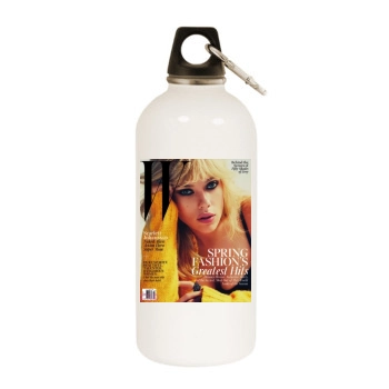 Scarlett Johansson White Water Bottle With Carabiner