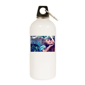 Scarlett Johansson White Water Bottle With Carabiner