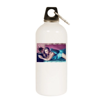 Scarlett Johansson White Water Bottle With Carabiner