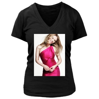 Scarlett Johansson Women's Deep V-Neck TShirt