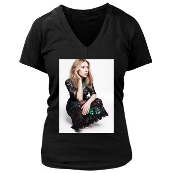 Scarlett Johansson Women's Deep V-Neck TShirt