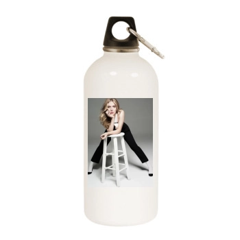 Scarlett Johansson White Water Bottle With Carabiner