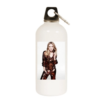 Scarlett Johansson White Water Bottle With Carabiner