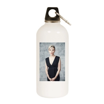 Scarlett Johansson White Water Bottle With Carabiner