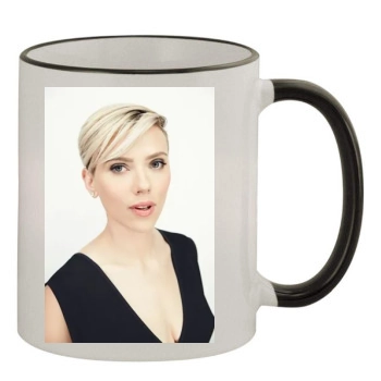 Scarlett Johansson 11oz Colored Rim & Handle Mug