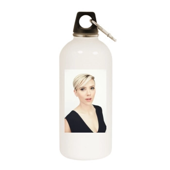 Scarlett Johansson White Water Bottle With Carabiner