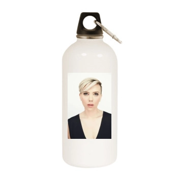 Scarlett Johansson White Water Bottle With Carabiner