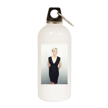 Scarlett Johansson White Water Bottle With Carabiner