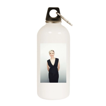 Scarlett Johansson White Water Bottle With Carabiner