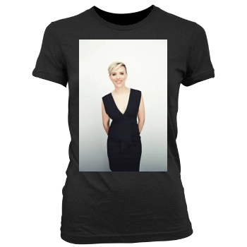 Scarlett Johansson Women's Junior Cut Crewneck T-Shirt