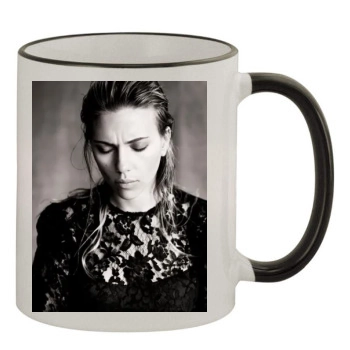 Scarlett Johansson 11oz Colored Rim & Handle Mug