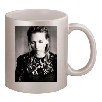 Scarlett Johansson 11oz Metallic Silver Mug