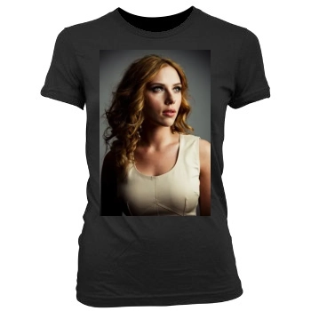 Scarlett Johansson Women's Junior Cut Crewneck T-Shirt