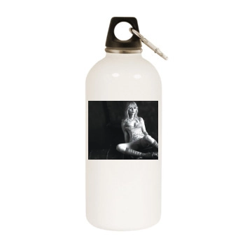 Scarlett Johansson White Water Bottle With Carabiner