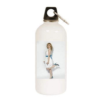 Scarlett Johansson White Water Bottle With Carabiner