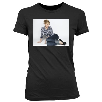 Scarlett Johansson Women's Junior Cut Crewneck T-Shirt